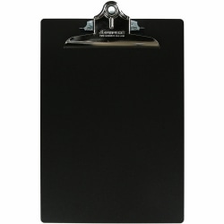 Saunders Smooth Aluminum Clipboard - Storage for Paper - 8 1/2" x 11" Sheet Size - Aluminum - Black - 1 Each