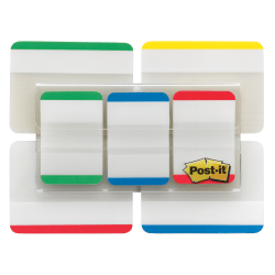 Post-it® Notes Durable Filing Tabs, 1" And 2" Tabs, Assorted Colors (686VAD1), Pack Of 7 Pads