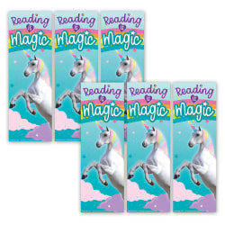Eureka Bookmarks, 2" x 6", Unicorn Reading is Magic, 36 Per Pack, Set Of 6 Packs