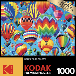 Cra-Z-Art Kodak 1,000 Piece Jigsaw Puzzle, Hot Air Balloons, 20" x 27"