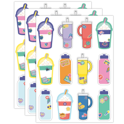 Carson Dellosa Education Cut-Outs, We Stick Together Cups & Water Bottles, 36 Cut-Outs Per Pack, Bundle Of 3 Packs