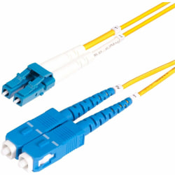 StarTech.com 15m (49.2ft) LC to SC (UPC) OS2 Single Mode Duplex Fiber Optic Cable, 9/125, 100G, Low Insertion Loss, LSZH Fiber Jumper Cord
