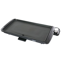 Better Chef Family Size Electric Countertop Grill/Griddle, 3"H x 11-1/2"W x 22-3/4"D, Black