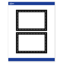 Avery® Print-To-The-Edge Postcards With Sure Feed® Technology, S00-DKT-PRMWC10, Rectangle, 4" x 6", Matte White, Preprinted Black & White Polka Dots Design, Pack Of 20