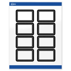 Avery® Print-To-The-Edge Labels With Sure Feed® Technology, S00-DKM-PRWGP10, Rectangle, 2"x3", Glossy White, Preprinted Black & White Polka Dots Design, Pack Of 80