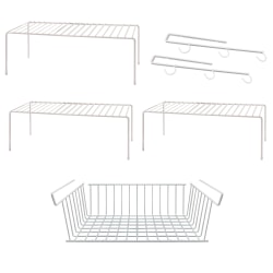 Better Houseware 5 Piece Storage Organizing Kit, White