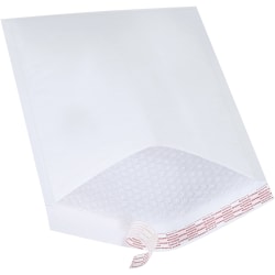 Partners Brand White Self-Seal Bubble Mailers, #5, 10 1/2" x 16", Pack Of 25