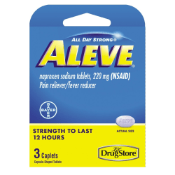 Aleve® Pain Reliever Tablets, Packet Of 3 Tablets