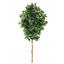 Nearly Natural Ficus 72"H Artificial Plant, 72"H x 8"W x 8"D, Green