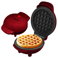 Brentwood® 400-Watt Non-Stick Mini Waffle Maker, 5-In., Red