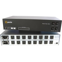Perle RPS1630H 16-Outlets PDU - IEC 60320 C20 - 16 x NEMA 5-15R - 230 V AC - Network (RJ-45) - 2U - Horizontal - Rack-mountable