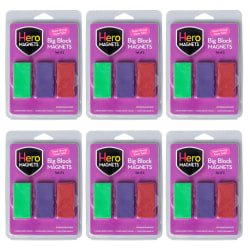 Dowling Magnets Hero Magnets: Big Block Magnets, 3 Per Pack, Set Of 6 Packs