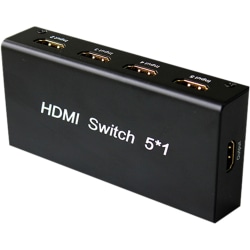 4XEM 5 Port HDMI Switch - 1920 x 1080 - Full HD - 1080p5 x 1 - Blu-ray Disc Player, DVR, Set-top Box, Gaming Console, Computer, TV - 1 x HDMI Out