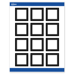 Avery® Print-To-The-Edge Labels With Sure Feed® Technology, S00-DKQ-PRWMP10, Square, 2" x 2", Matte White, Preprinted Black & White Polka Dots Design, Pack Of 120
