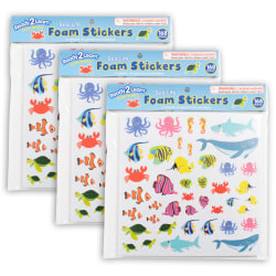 Ready 2 Learn Foam Stickers, Sea Life, 168 Stickers Per Pack, Set Of 3 Packs