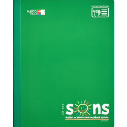 SONS System Journal-Style Notebooks, 9-3/4" x 7-1/2", 1 Subject, Primary Rule, 200 Sheets, Green, Pack Of 30 Notebooks