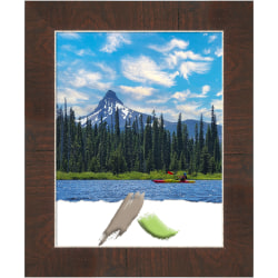 Amanti Art Picture Frame, 14" x 17", Matted For 11" x 14", Wildwood Brown Narrow