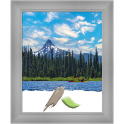 Amanti Art Flair Polished Nickel Picture Frame, 20" x 24", Matted For 16" x 20"