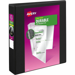 Avery® Durable View 3-Ring Binder, 1 1/2" Slant Rings, Black