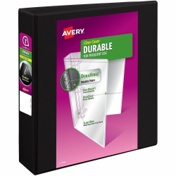 Avery® Durable View 3-Ring Binder, 3" Slant Rings, Black