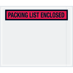 Tape Logic® Preprinted Packing List Envelopes, Packing List Enclosed, 10" x 12", Red, Case Of 500