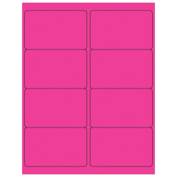 Tape Logic® Permanent Labels, LL179PK, Rectangle, 4" x 2 1/2", Fluorescent Pink, Case Of 800