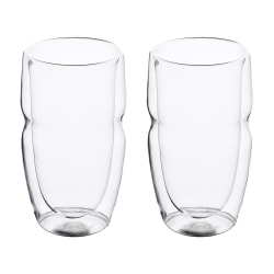 Masterpro Bergner Mixology Beer Glasses, 18.2 Oz, Clear, Set Of 2 Glasses