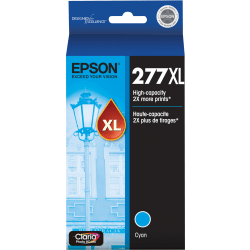 Epson® 277XL Claria® Cyan High-Yield Ink Cartridge, T277XL220