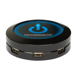 ChargeHub X7 7-Port USB Charger, Round, Black, CRGRD-X7-001