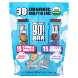 Yumster Yo! Organic Food Bar Variety Pack, 0.85 Oz, Pack Of 30 Bars