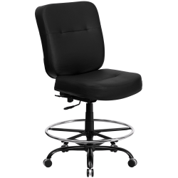 Flash Furniture Hercules Big & Tall LeatherSoft Drafting Chair, Black