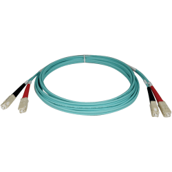 Tripp Lite 15M 10Gb Duplex Multimode 50/125 OM3 LSZH Fiber Optic Patch Cable SC/SC Aqua 50' 50ft 15 Meter, N80615M