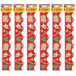 Teacher Created Resources Border Trim, Christmas, 35' Per Pack, Set Of 6 Packs