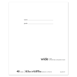 Office Depot® Brand Schoolmate Composition Book, 6 7/8" x 8 1/2", Wide Ruled, 40 Sheets