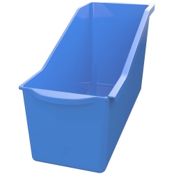 Deflecto Antimicrobial Kids Book Bin - 7.35"x14.20"x 5.34"D, Blue