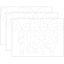 Teacher Created Resources Letters Combo Pack, 4", White Funtastic, 208 Per Pack, Set Of 3 Packs