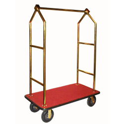 CSL Uptown Series Luggage Cart, 72"H x 44"W x 24"D, Red