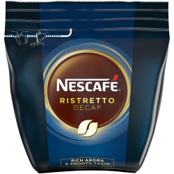 NESCAFE Ristretto Decaffeinated Coffee, Arabica and Robusta Decaf Blend, 8.82 Oz Bag, Box of 4 Bags