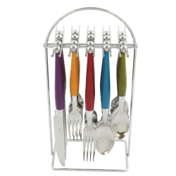 Gibson Casbah 20-Piece Flatware Set, Assorted Colors