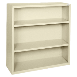 Lorell® Fortress Series Steel Modular Shelving Bookcase, 3-Shelf, 42"H x 34-1/2"W x 13"D, Putty