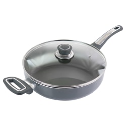 Oster 3.5-Quart Aluminum Saute Pan With Lid, Gray