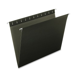 Pendaflex Oxford Color 1/5 Cut Hanging Folders, Letter Size, Black, Box Of 25
