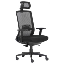 Boss Office Products Ergonomic Mesh High-Back Task Chair, Black