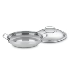 Cuisinart Chef's Classic Stainless Steel Everyday Pan With Medium Dome Cover, 12", Silver