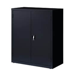 Lorell® Fortress Series 18"D Steel Storage Cabinet, Fully Assembled, 3-Shelf, Black