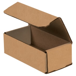 Partners Brand Corrugated Mailers, 6" x 3" x 2", Kraft, Pack Of 50