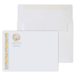 Custom Full-Color A-7 White Wove Announcement And Invitation Envelopes, Square Flap, 5-1/4" x 7-1/4", Box Of 50 Envelopes