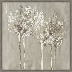 Amanti Art Dusky Trees by Allison Pearce Framed Canvas Wall Art Print, 16"H x 16"W, Greywash