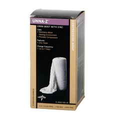 Medline Unna-Z Unna Boot Bandages, 4" x 10 Yd., White, Case Of 12