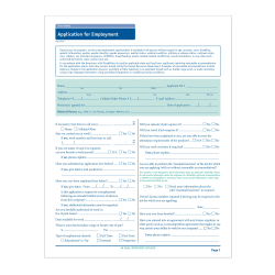 ComplyRight® State-Specific Job Applications, California, Pack Of 50